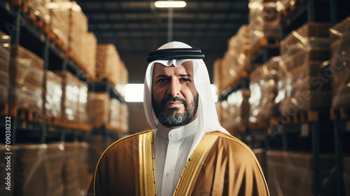 Arabic man in traditional Arabic clothes 