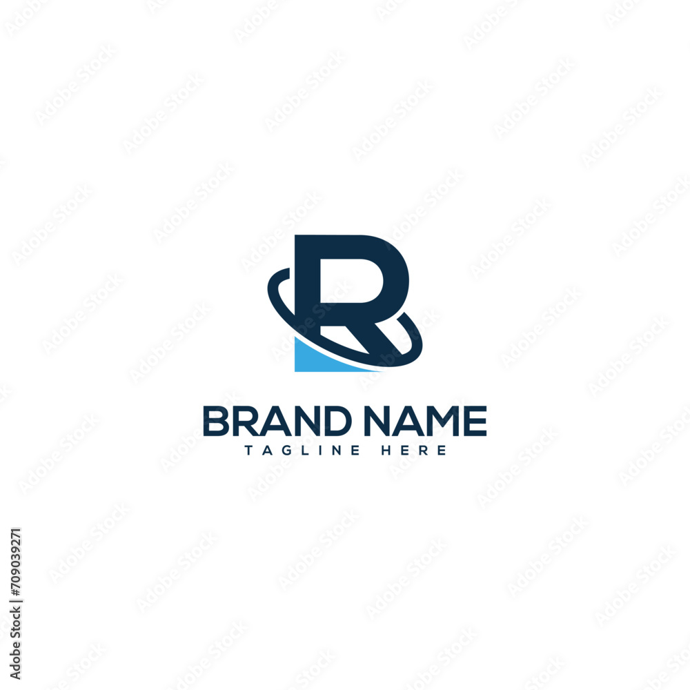 Obraz premium Professional R Letter Technology Logo Design vector Element.