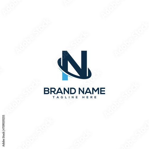 Free Download Professional N Letter Technology Logo Design vector Element. - GFXLoad