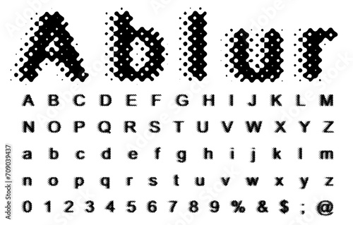 vector grunge stain dotted old newspapers raster font