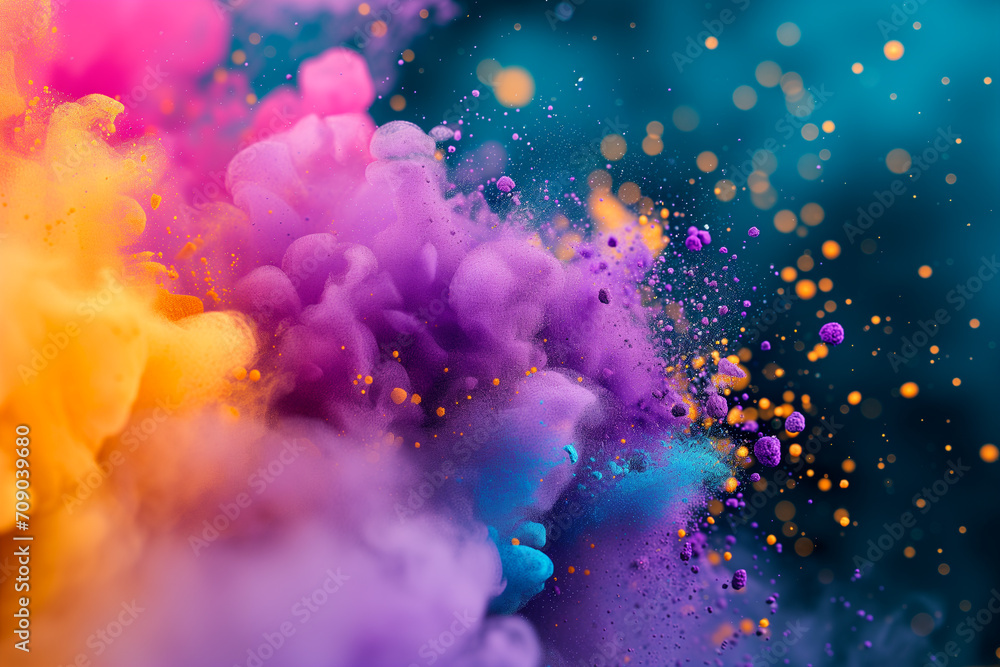 Multi color powder explosion isolated on black background. A colourful powder explosion of holi paint. Holi paint rainbow multi colored powder explosion on black background. Abstract 3d explosion wall Multi color powder explosion isolated on black background. A colourful powder explosion of holi paint. Holi paint rainbow multi colored powder explosion on black background. Abstract 3d explosion wall