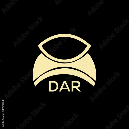 DAR Letter logo design template vector. DAR Business abstract connection vector logo. DAR icon circle logotype.
