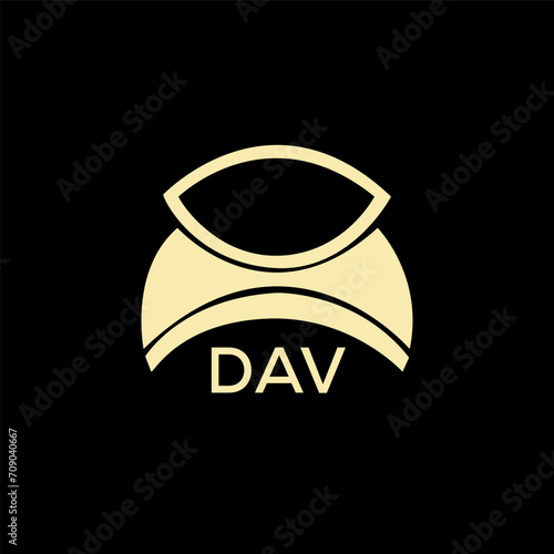 DAV Letter logo design template vector. DAV Business abstract connection vector logo. DAV icon circle logotype.
