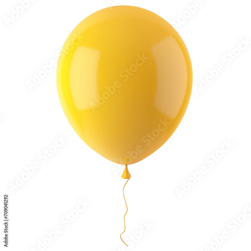Yellow balloon isolated on background
