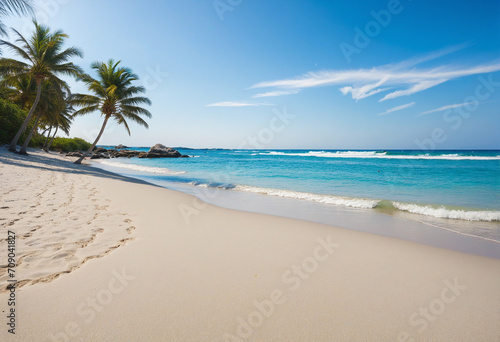 Tropical beach background illustration for summer