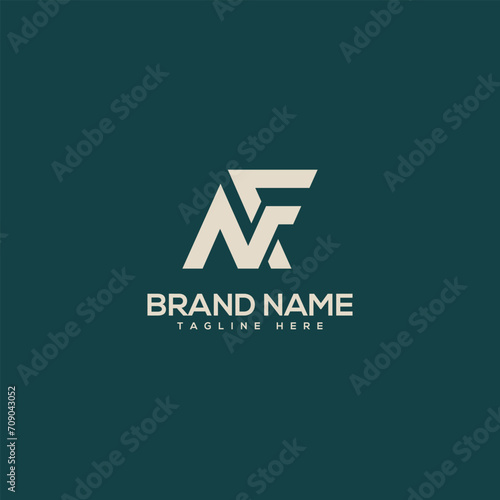 Professional unique letter NF FN monogram logo design template. Initials Business logo. photo