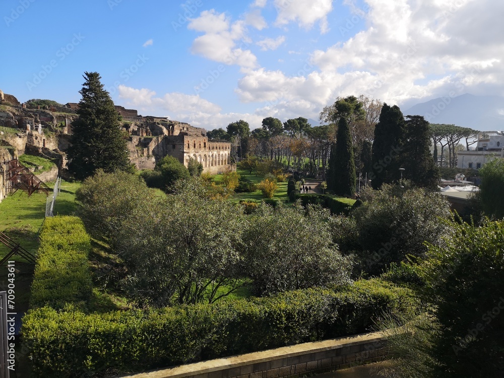 A view of the village in Italy in the Pompeii region A view of the village in Italy in the Pompeii region