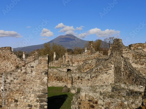 Pompeii, an ancient Roman town destroyed by the volcano Vesuvius.