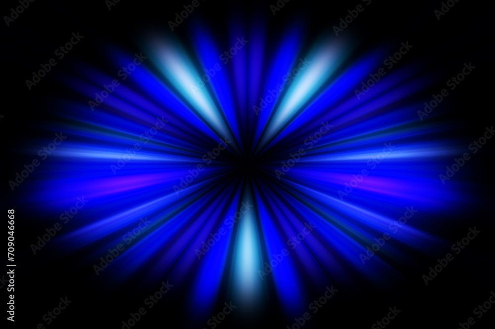Obraz premium blue and black light abstract background with beautiful rays