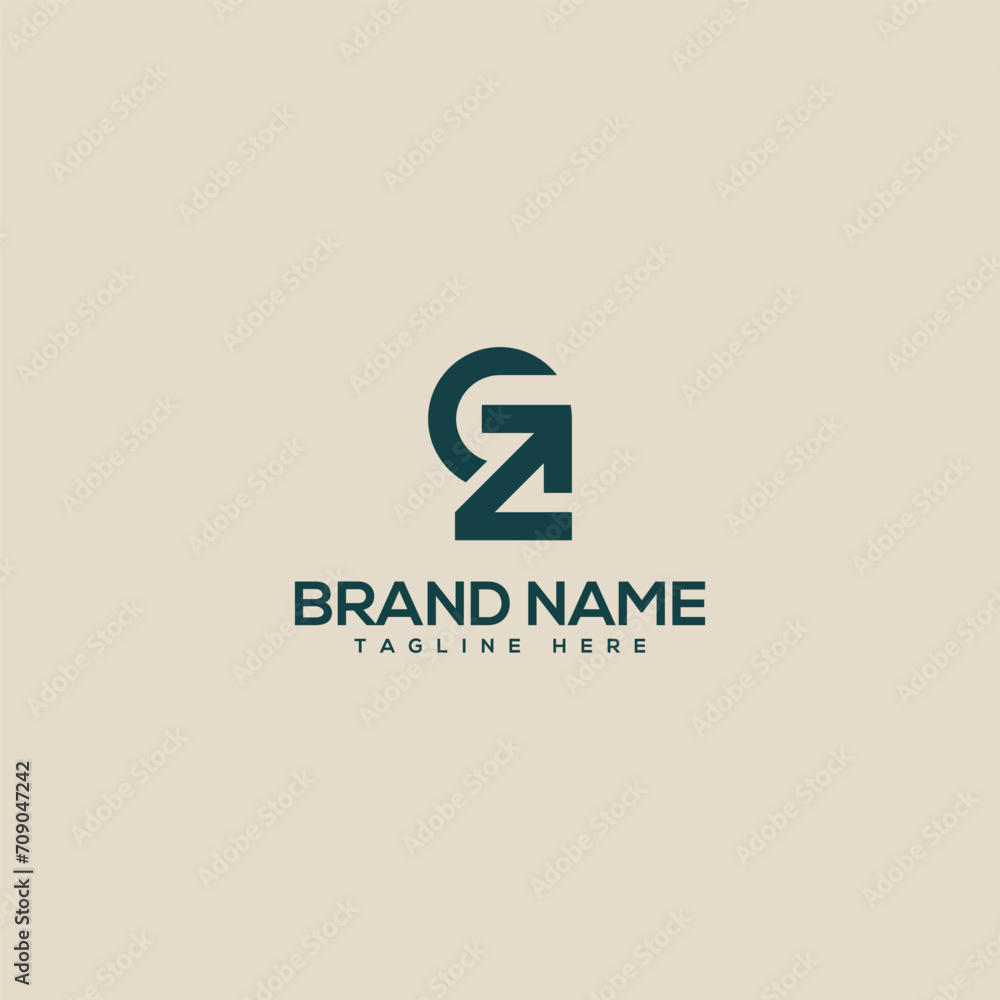 Professional unique letter GZ ZG monogram logo design template. Initials Business logo. Professional unique letter GZ ZG monogram logo design template. Initials Business logo.