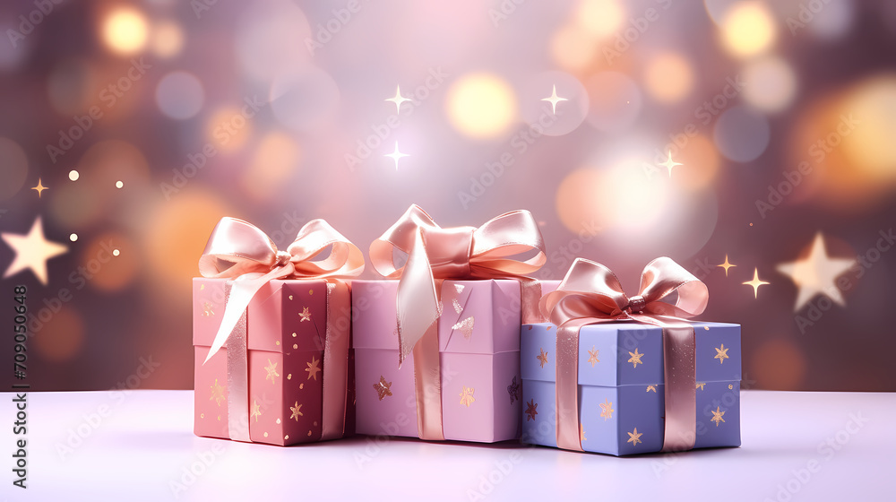 Gift box background with copy space for Christmas gifts, holidays or birthdays Gift box background with copy space for Christmas gifts, holidays or birthdays
