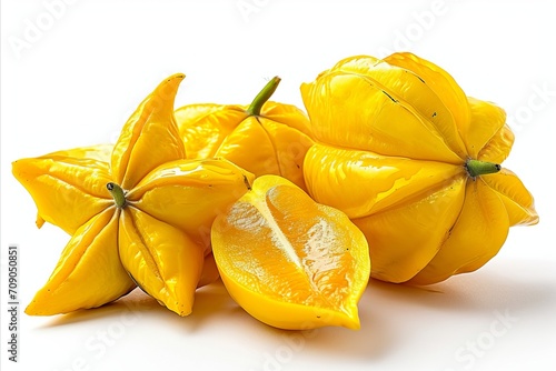 Isolated carambola fruit on white background for premium advertising and marketing campaigns photo