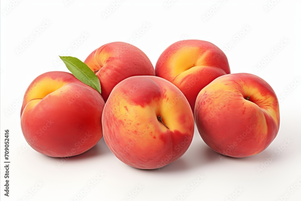 Fresh and juicy peach isolated on white background high quality detailed image for advertising Fresh and juicy peach isolated on white background high quality detailed image for advertising