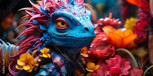 Enjoy colorful carnival rides and attractions. Experience the joy and laughter of chameleon themed entertainment. Immerse yourself in the exciting world of art at the carnival.