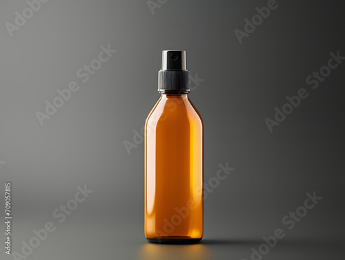 3D Blank Amber Spray Bottle Mockup