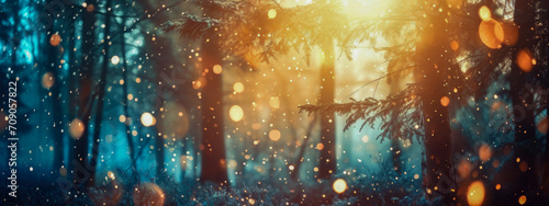 Nature background, Blurred bokeh: Close-Up with Copy Space photo