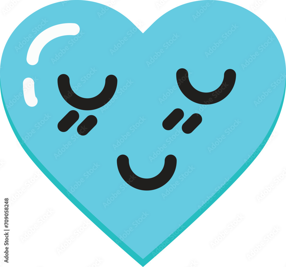 Obraz premium Blue sky Heart shapes for valentines day