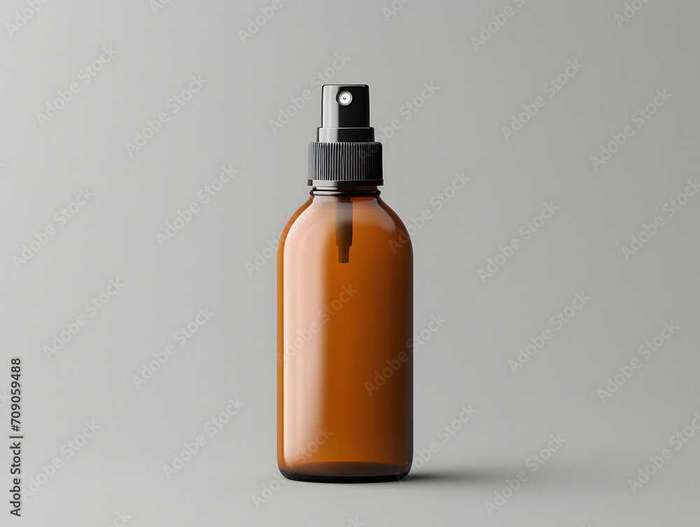 3D Blank Amber Spray Bottle Mockup 3D Blank Amber Spray Bottle Mockup