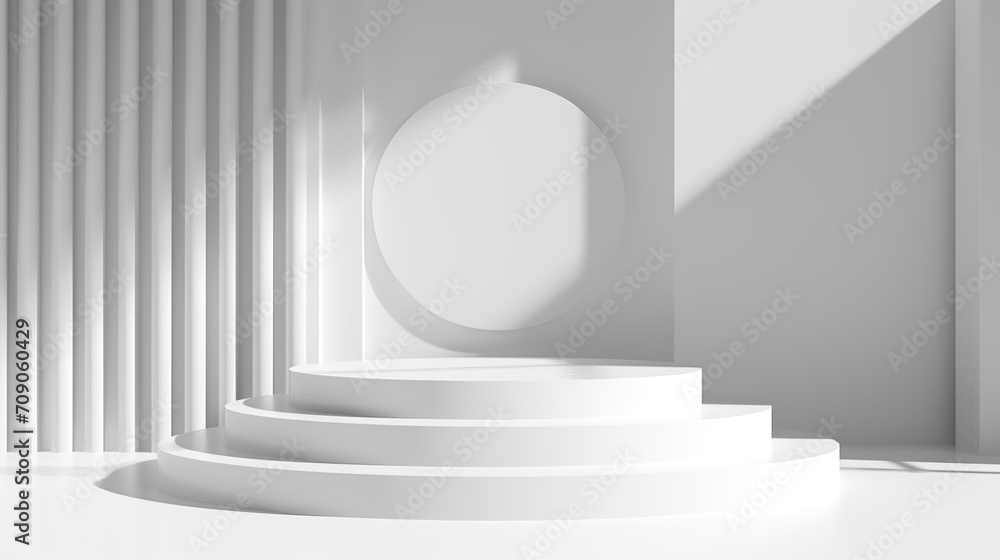 Obraz premium White empty podium or pedestal for product presentation