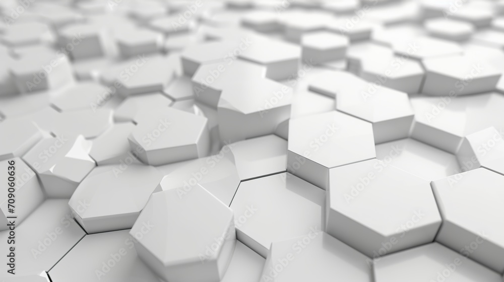 White hexagonal abstract 3d background White hexagonal abstract 3d background