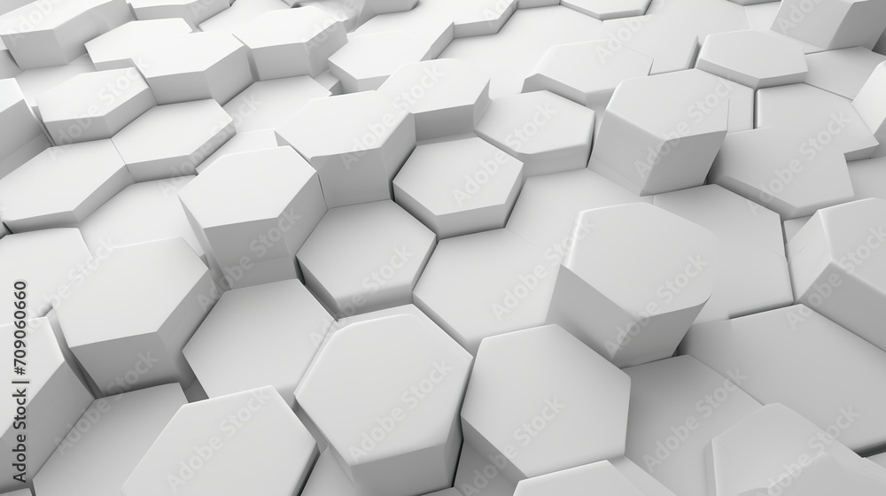 White hexagonal abstract 3d background White hexagonal abstract 3d background