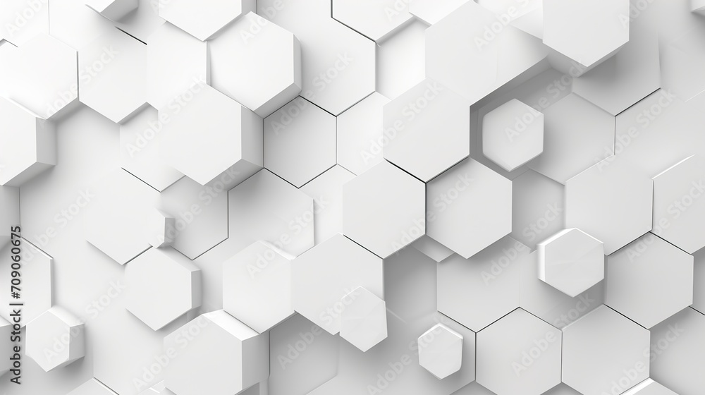 White hexagonal abstract 3d background White hexagonal abstract 3d background