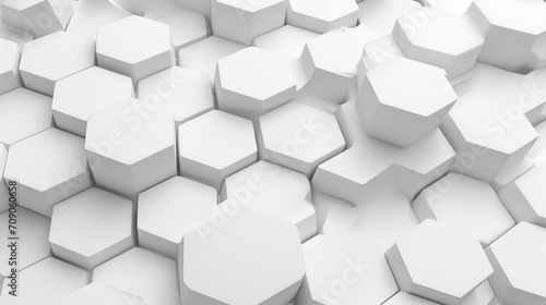 White hexagonal abstract 3d background