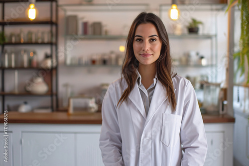 Pharmacy assistant in their professional environment.