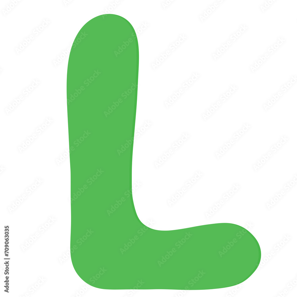 Green letter l Green letter l