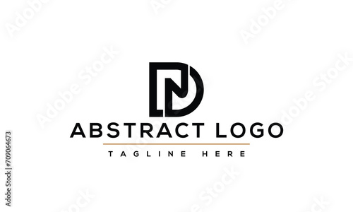 Creative Minimalist Letter DN Logo Design , Minimal DN Monogram