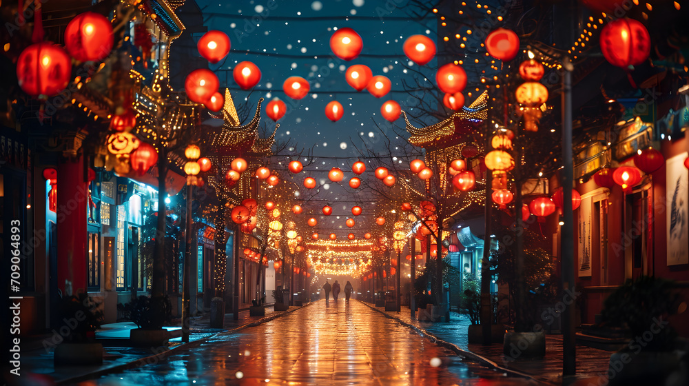 Chinese new year with red Lanterns Chinese new year with red Lanterns