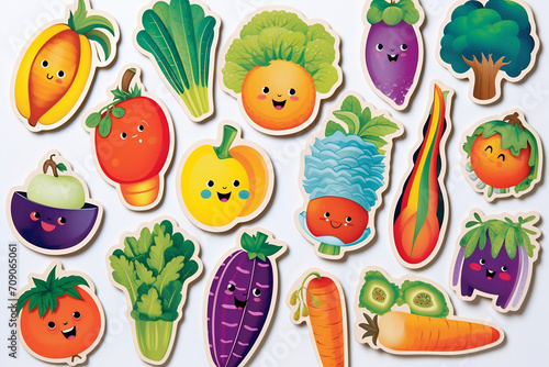 Delightful Animated Vegetable Stickers