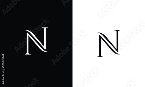 N NN initial logo design vector template photo
