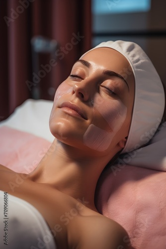  Lady doing Facial Treatment