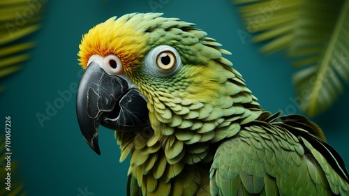Exquisite Depiction of a Parrot's Head Unveiling Intricate Details - AI Generative © Being Imaginative
