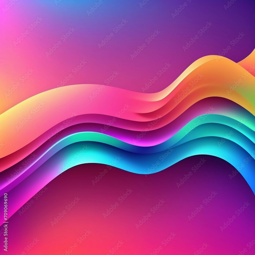 Vector gradient 3d abstract background, Generated AI Vector gradient 3d abstract background, Generated AI