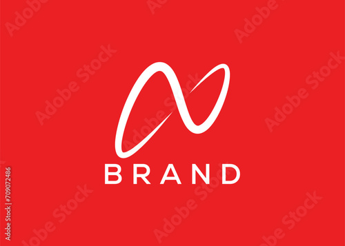 Letter N modern logo design vector template