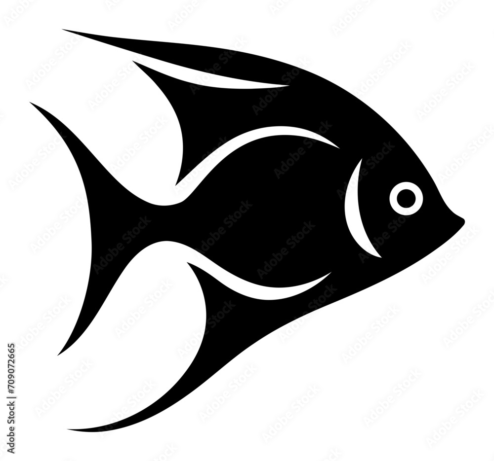 Fototapeta premium Stylized Fish Icon