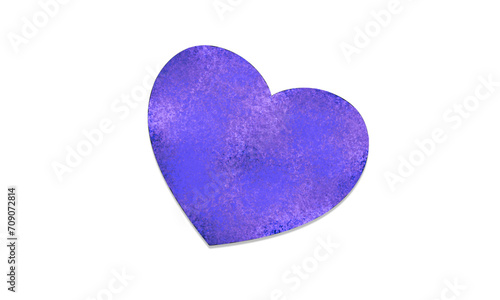 blue heart on white background