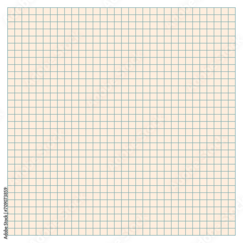 Checkered paper texture and blank notebook sheet with grid, note page , educational notebook, notepad for mathematics, notepaper vector illustration.