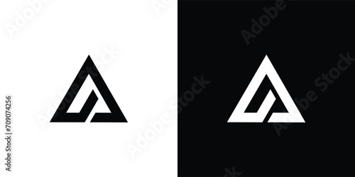 Minimalist Letter A A monogram logo design vector template photo