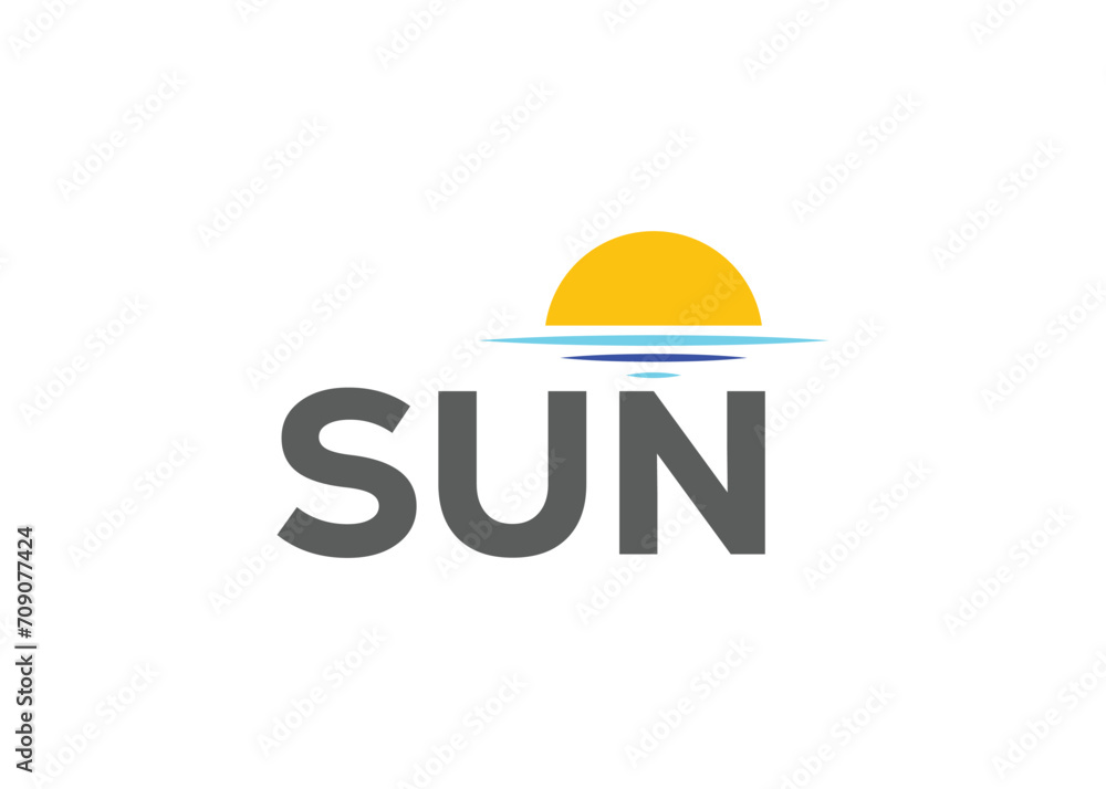Minimalist sun logo design vector template Minimalist sun logo design vector template