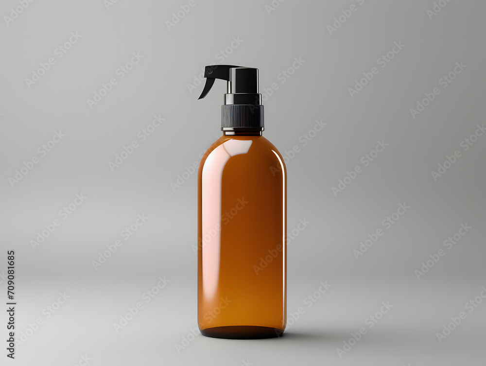 3D Blank Amber Spray Bottle Mockup 3D Blank Amber Spray Bottle Mockup