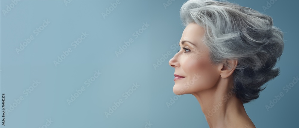 Naklejka premium Portrait of a middle-aged woman model