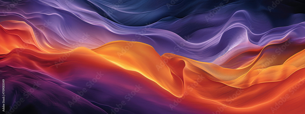 Abstract organic wave background with a stunning mix of orange, dark purple and sky blue Abstract organic wave background with a stunning mix of orange, dark purple and sky blue