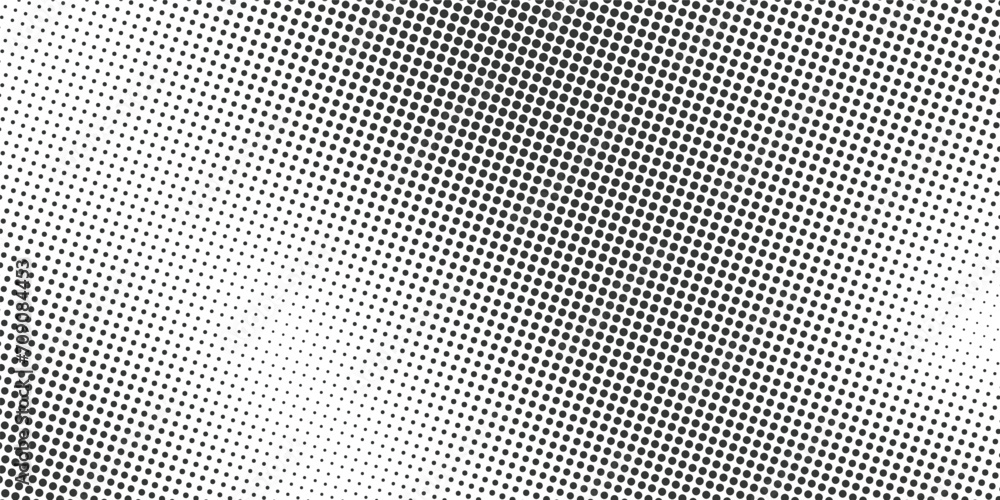 Halftone background vector design horizontal dotted in black color - obrazy, fototapety, plakaty 