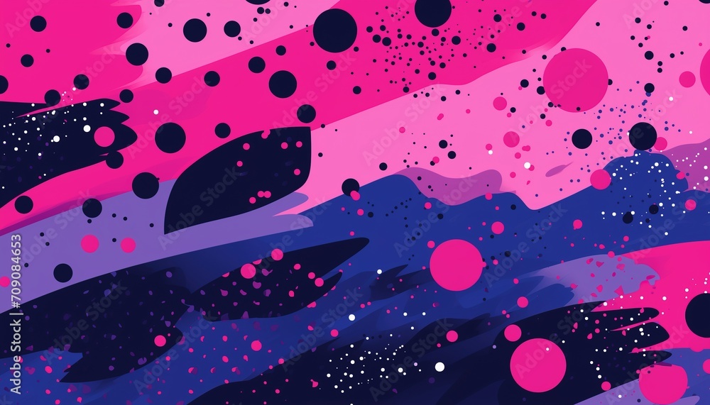 Naklejka premium pink and blue toned background with dots 