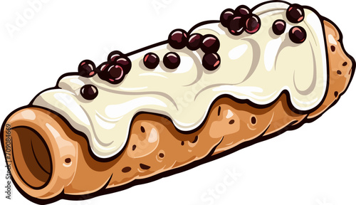 Cannoli clipart design illustration