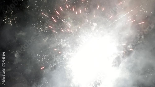 video with fireworks on the dark sky