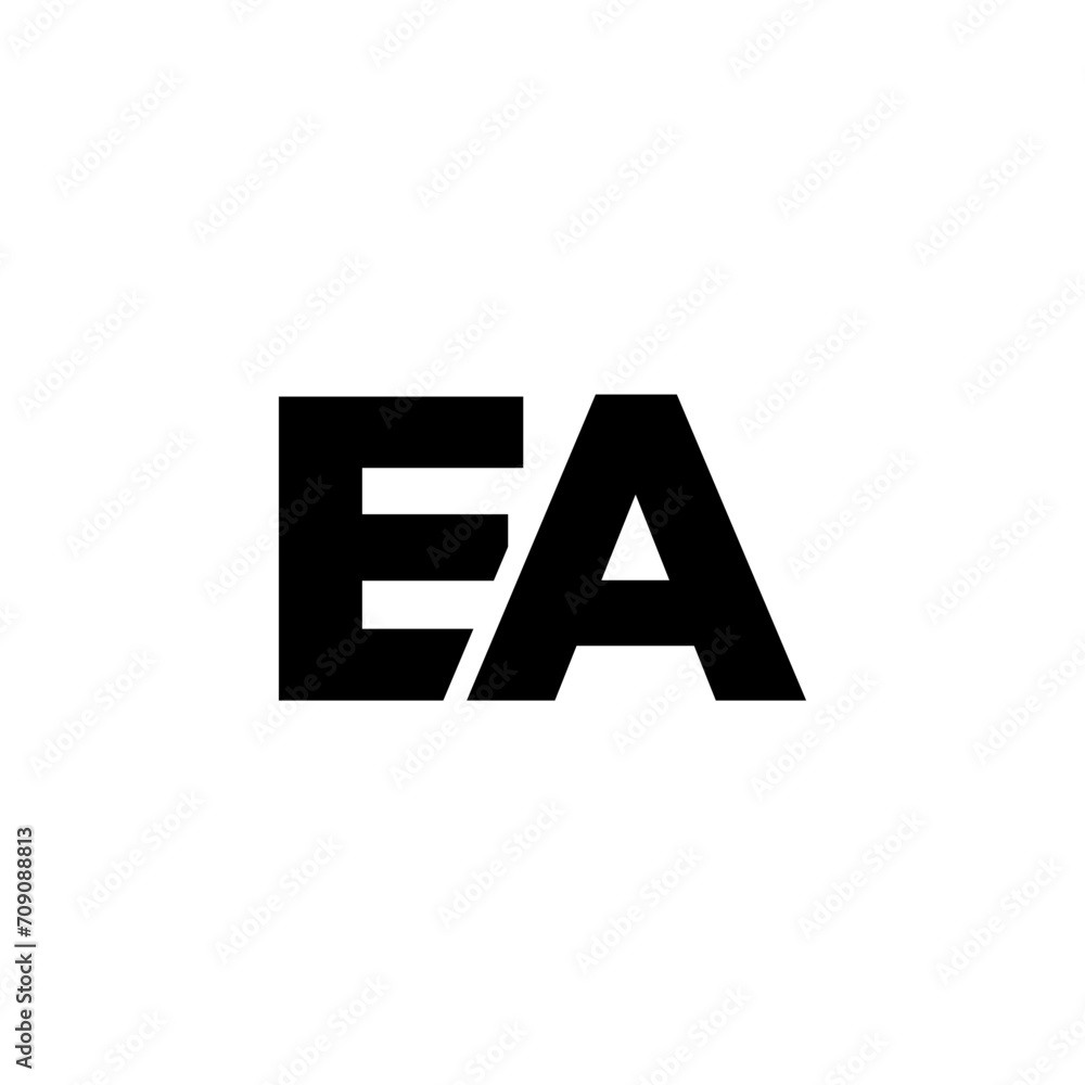 Letter E and A, EA logo design template. Minimal monogram initial based logotype. Letter E and A, EA logo design template. Minimal monogram initial based logotype.